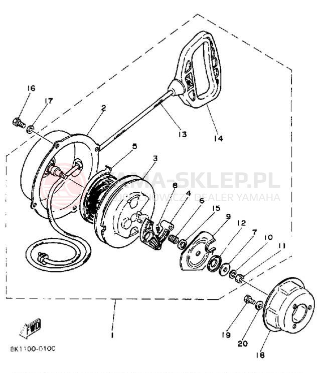 Schemat "rozrusznik" do Yamaha VK540 VK540EP
