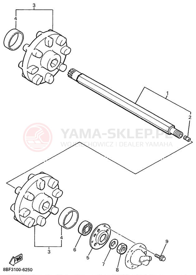 Schemat "Układ napędowy" do Yamaha PHAZER MOUNTAIN LITE PZ480STC