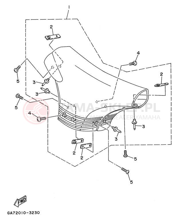 Schemat "Półki zawieszenia" do Yamaha WAVE BLASTER WB700AU