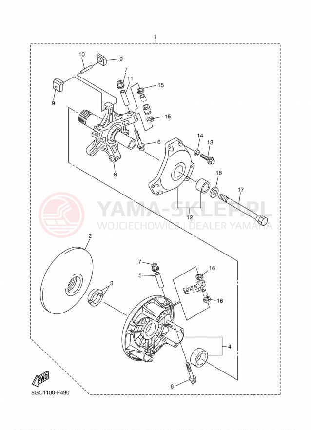 Schemat "REBUILD KIT" do Yamaha PHAZER MTX PZ50MTFB