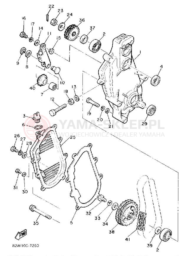 Schemat "Układ napędowy" do Yamaha SRV SR540L