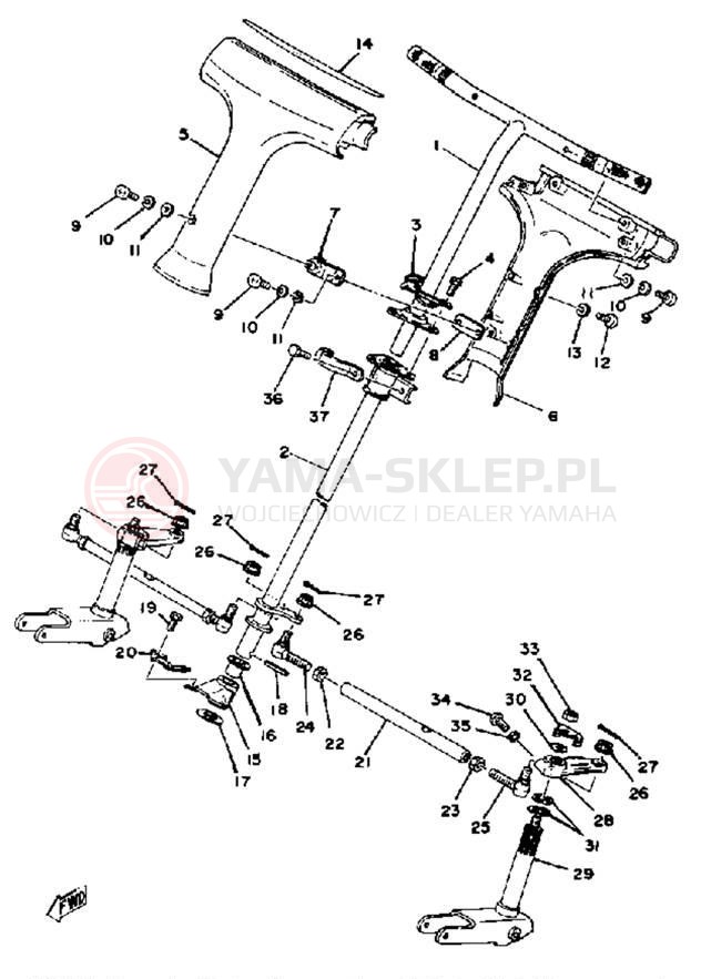 Schemat "Półki zawieszenia" do Yamaha SRX440B