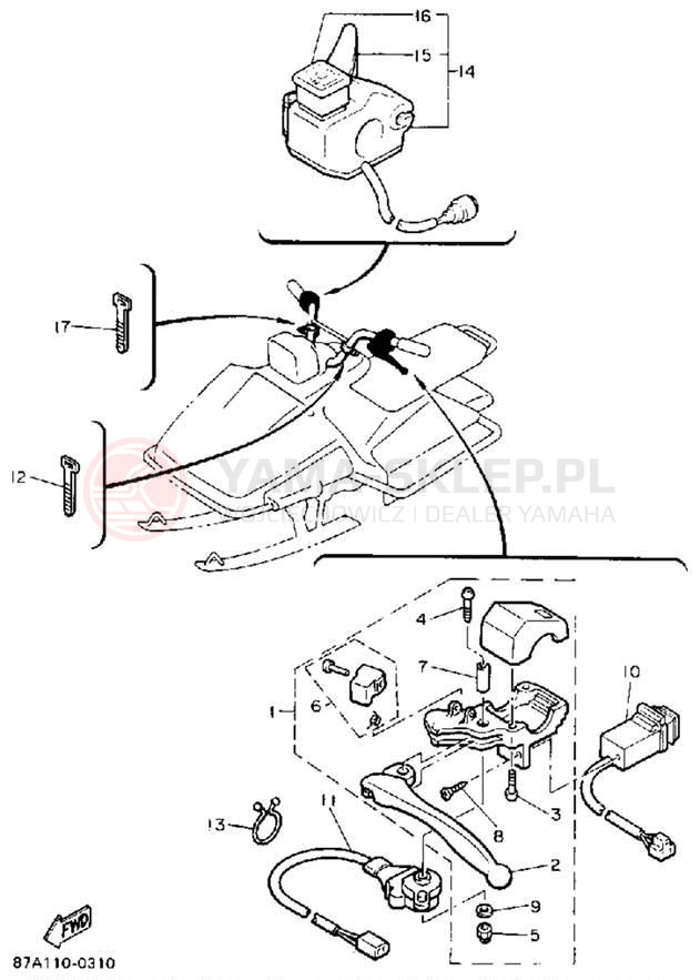 Schemat "układ elektryczny" do Yamaha SNOSPORT (ELEC START) SV125EP