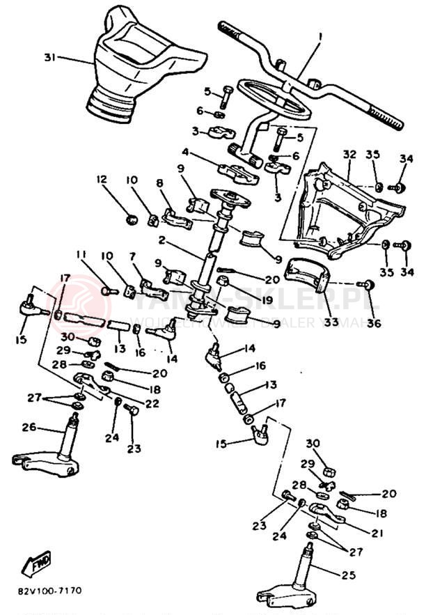 Schemat "Półki zawieszenia" do Yamaha XL-V XL540P