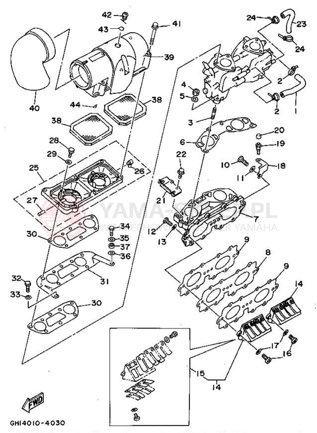 Schemat "Wtrysk paliwa" do Yamaha WAVE RAIDER RA700S
