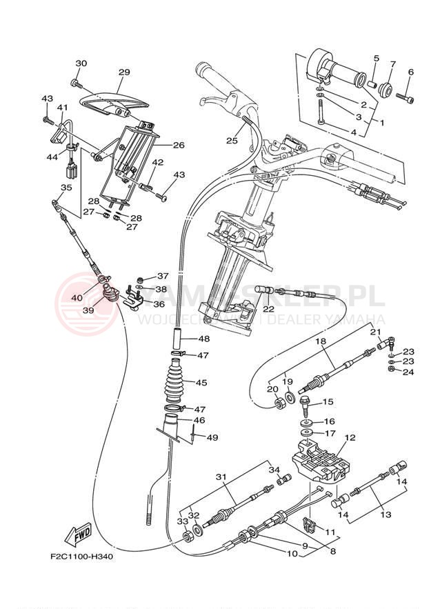 Schemat "Układ chlodzenia" do Yamaha WAVERUNNER FZR GX1800HB