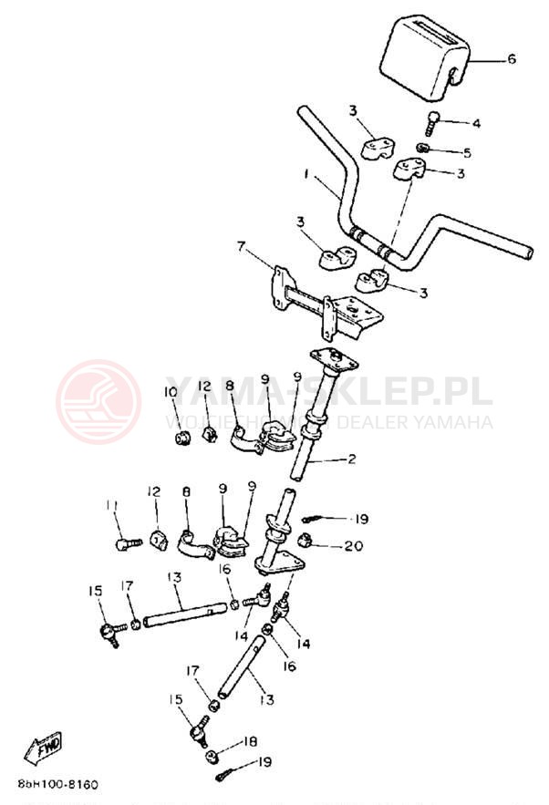 Schemat "Półki zawieszenia" do Yamaha SNOSCOOT SV80N