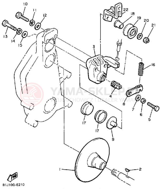 Schemat "hamulec" do Yamaha PHAZER PZ480N