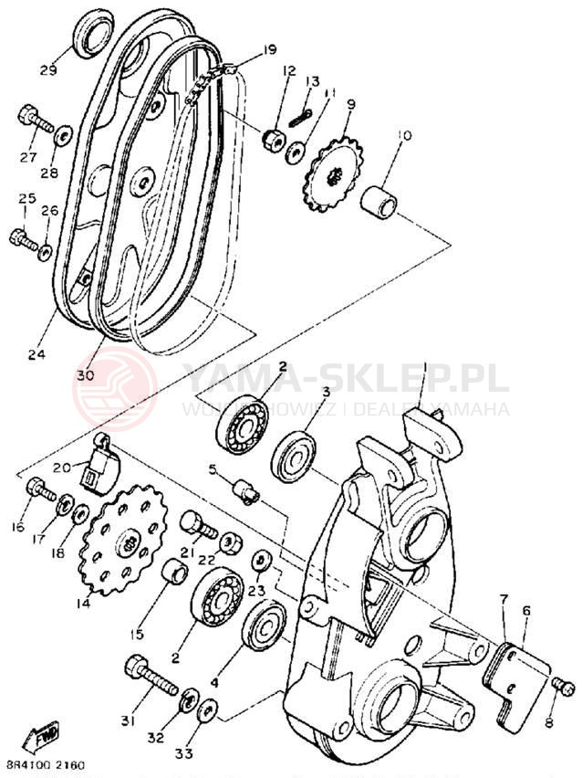Schemat "Układ napędowy" do Yamaha BRAVO BR250P