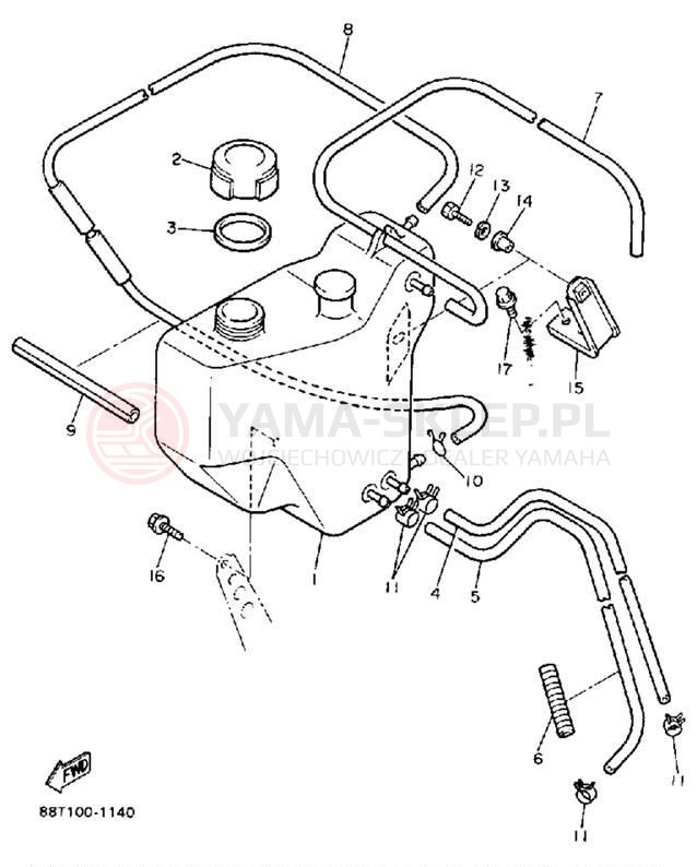 Schemat "Miska olejowa" do Yamaha VENTURE XL VT480R