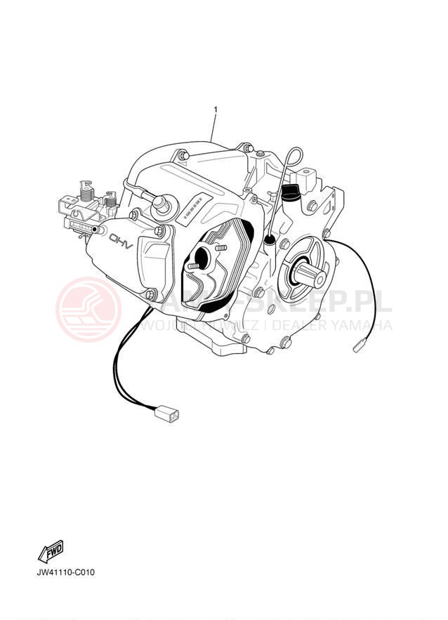 Schemat "ENGINE ALTERNATE" do Yamaha PRO HAULER 1000 YXP1000AT
