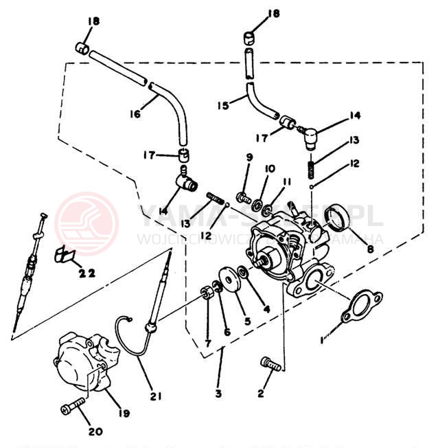 Schemat "Pompa olejowa" do Yamaha EX340A/EX440A