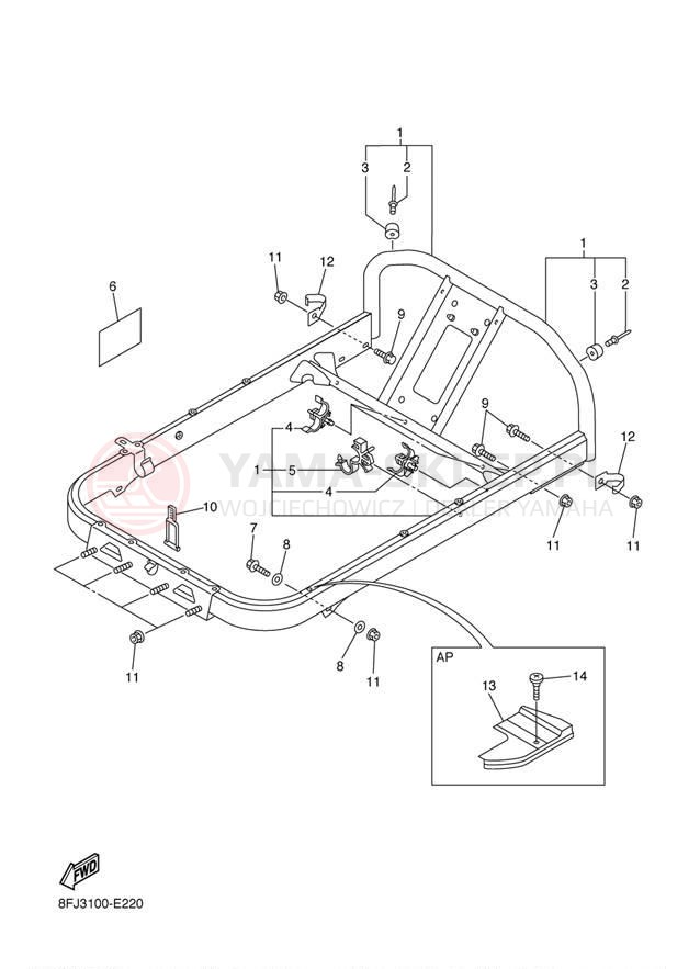 Schemat "STEERING GATE" do Yamaha VECTOR ER RS90RL/RS90NRL