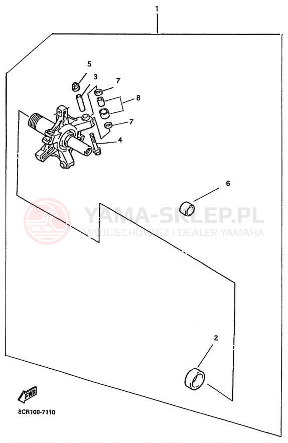 Schemat "Sprzęgło - zestaw regulacji" do Yamaha SX500R SX500D