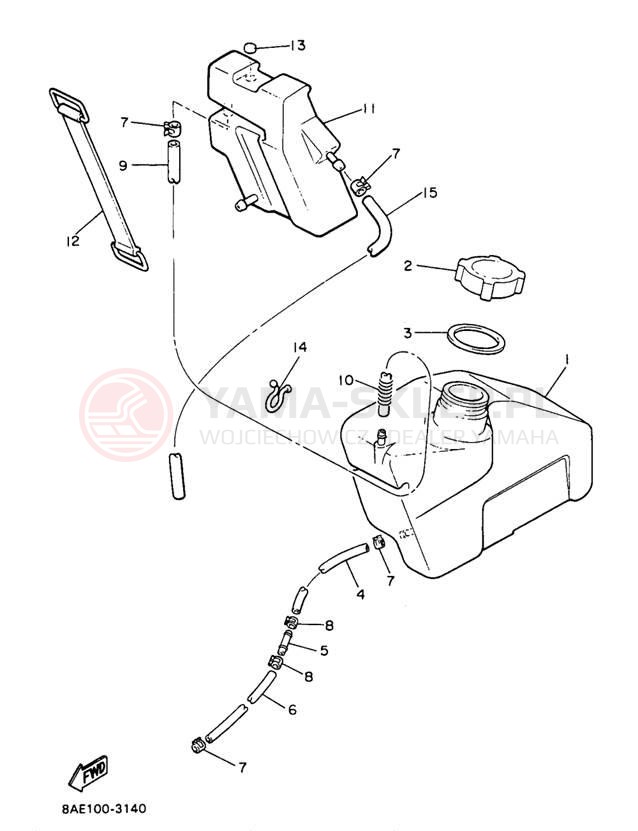 Schemat "Miska olejowa" do Yamaha BRAVO LT BR250TA