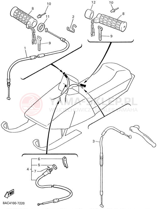 Schemat "Układ chlodzenia" do Yamaha VK540 III VK540ED
