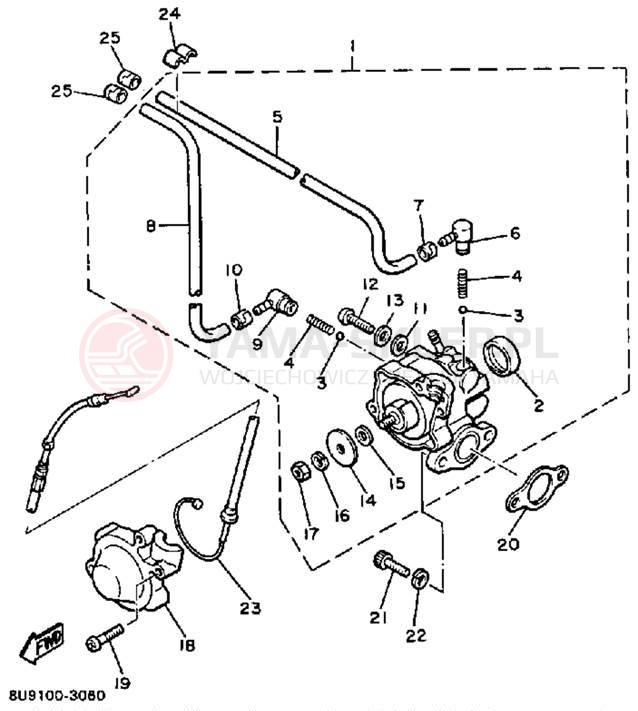 Schemat "Pompa olejowa" do Yamaha V-MAX VMX540L