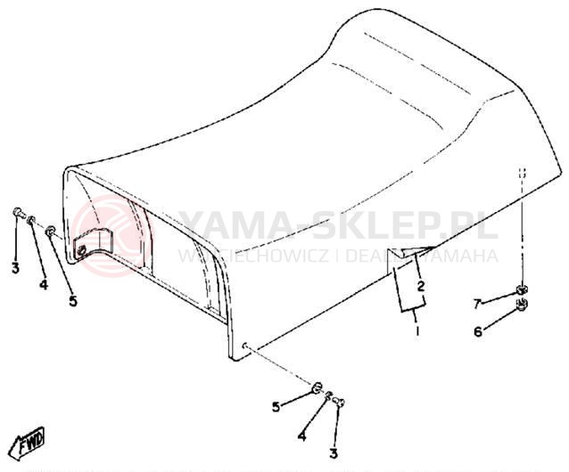 Schemat "siedzenie" do Yamaha EX440E