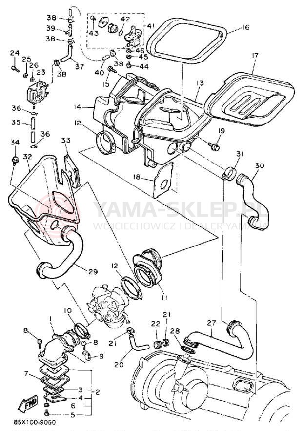 Schemat "Filtr powietrza" do Yamaha SNOSCOOT (ELEC START) SV80EP