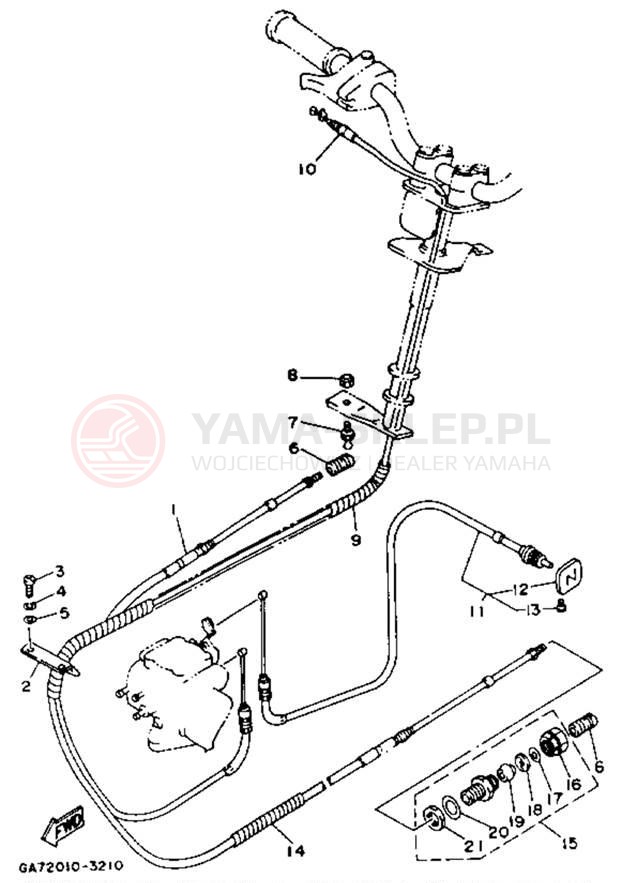 Schemat "Układ chlodzenia" do Yamaha WAVE BLASTER WB700R