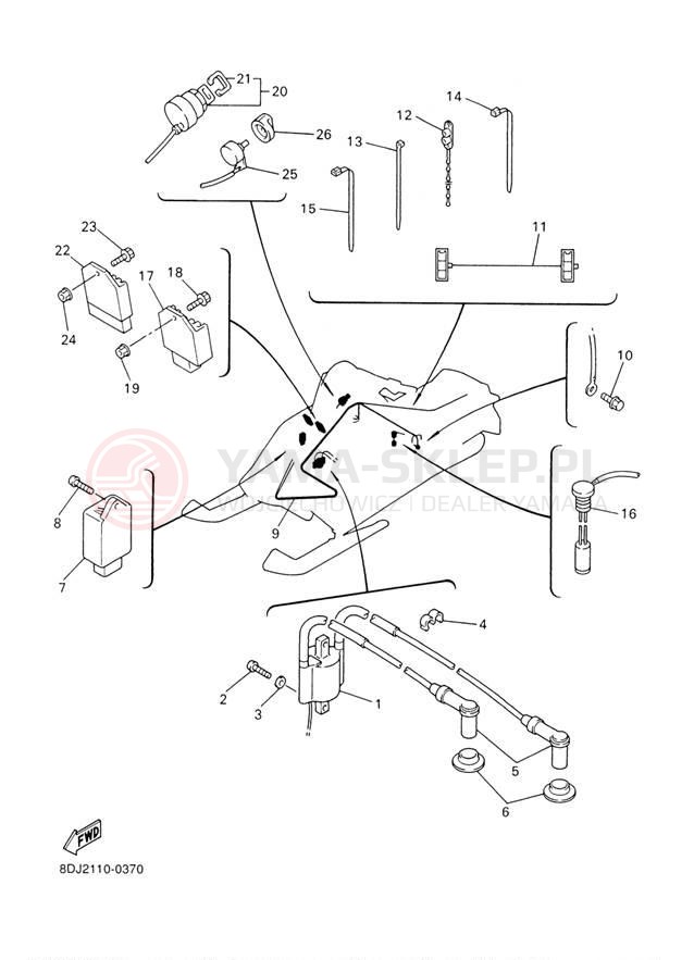 Schemat "układ elektryczny" do Yamaha PHAZER 500 PZ500F