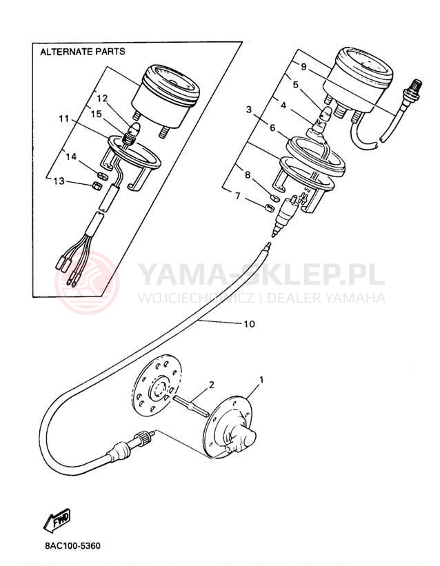 Schemat "licznik" do Yamaha VK540 II VK540EA