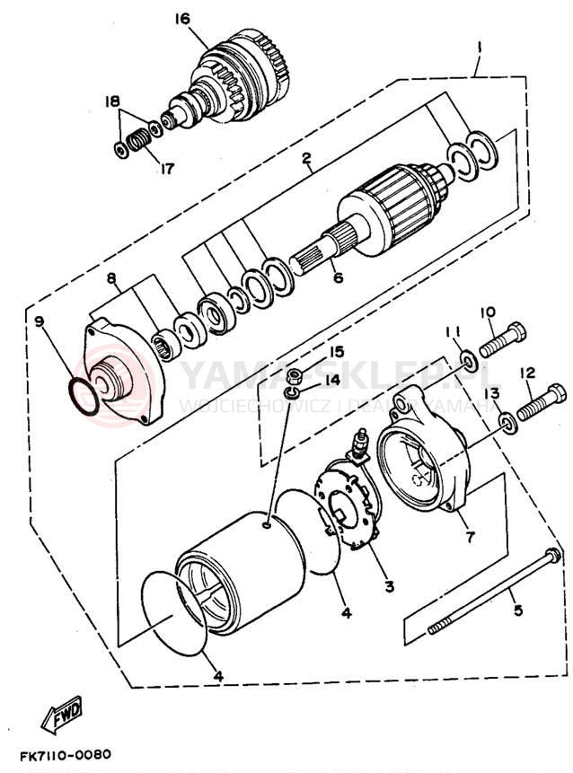 ma様 rozrusznik do WAVE RUNNER III WRA650P