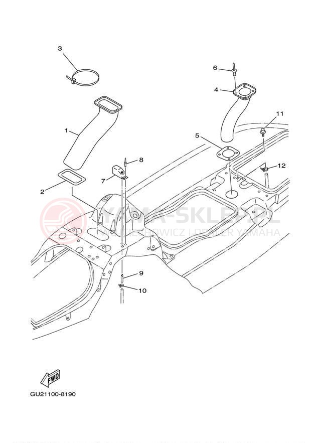 Schemat "odpowietrzenie" do Yamaha XL700 XL700C