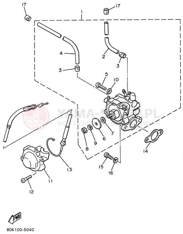 Schemat "Pompa olejowa" do Yamaha PHAZER II PZ480W