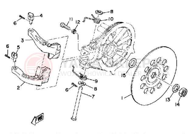 Schemat "hamulec" do Yamaha GS340A