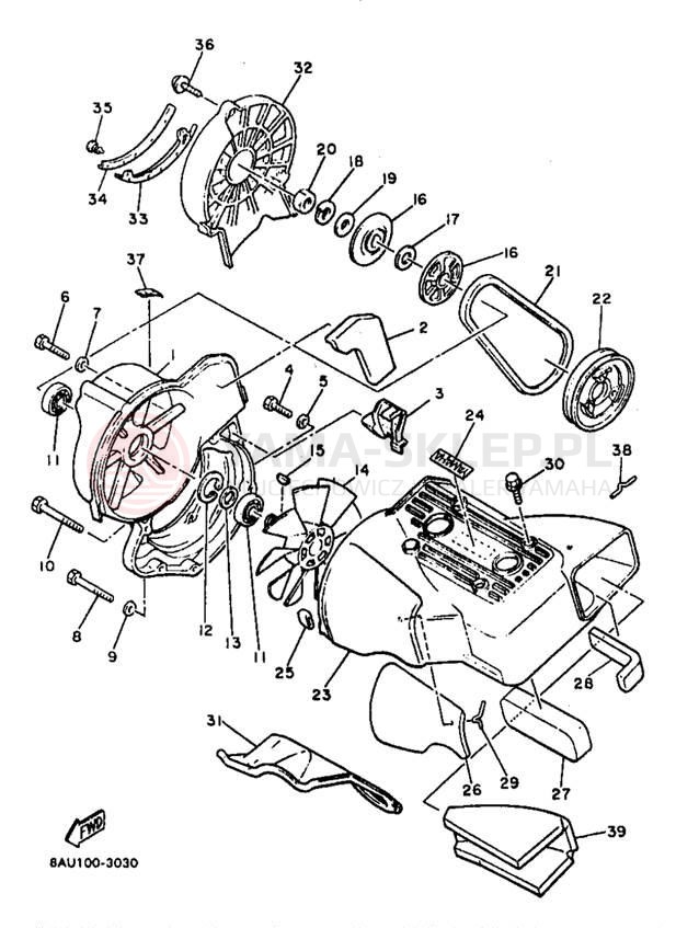 Schemat "Obudowa wentylatora" do Yamaha VK540 II VK540EB