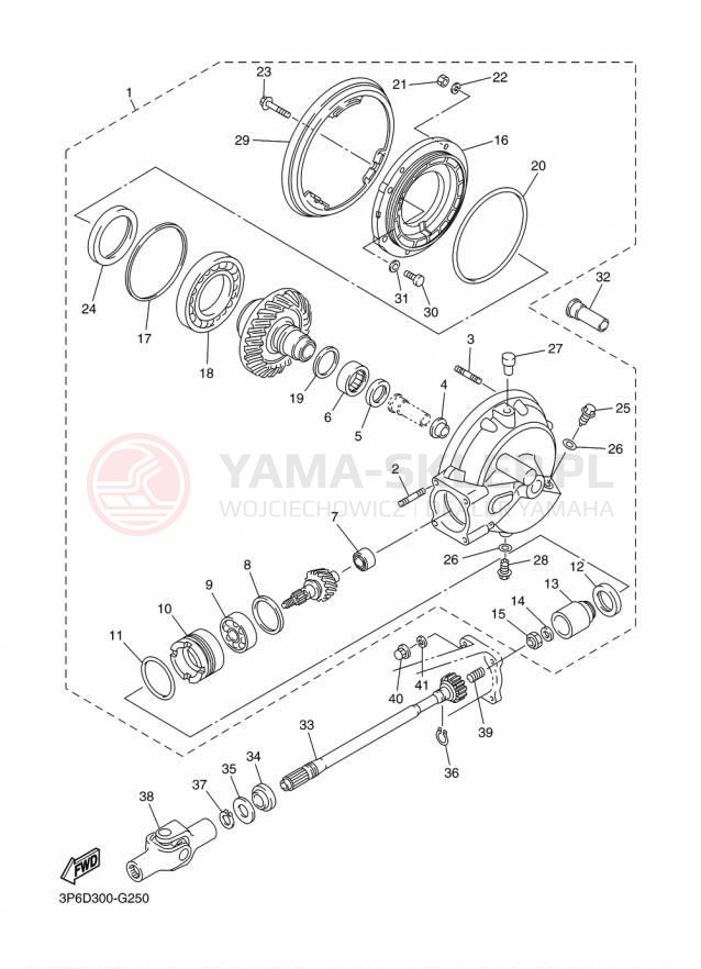 Schemat "Wał napędowy" do Yamaha FJR1300ES FJR13ESFC/FJR13ESF