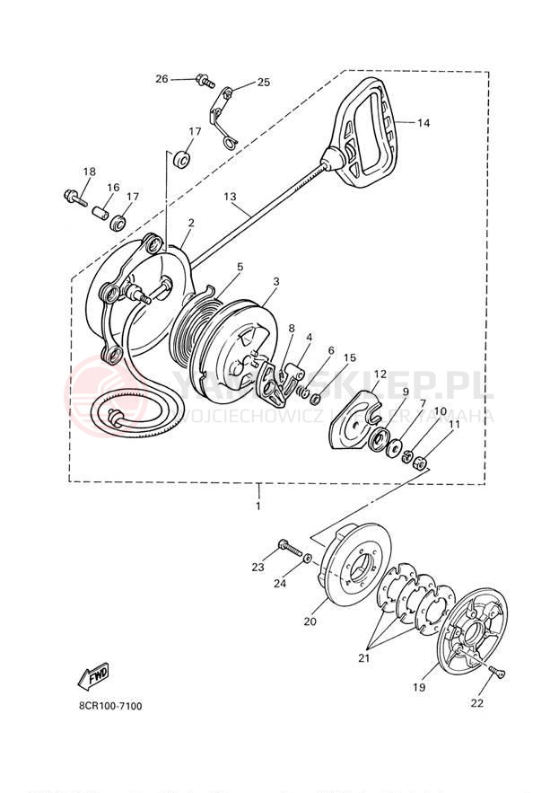 Schemat "rozrusznik" do Yamaha SX500R SX500F