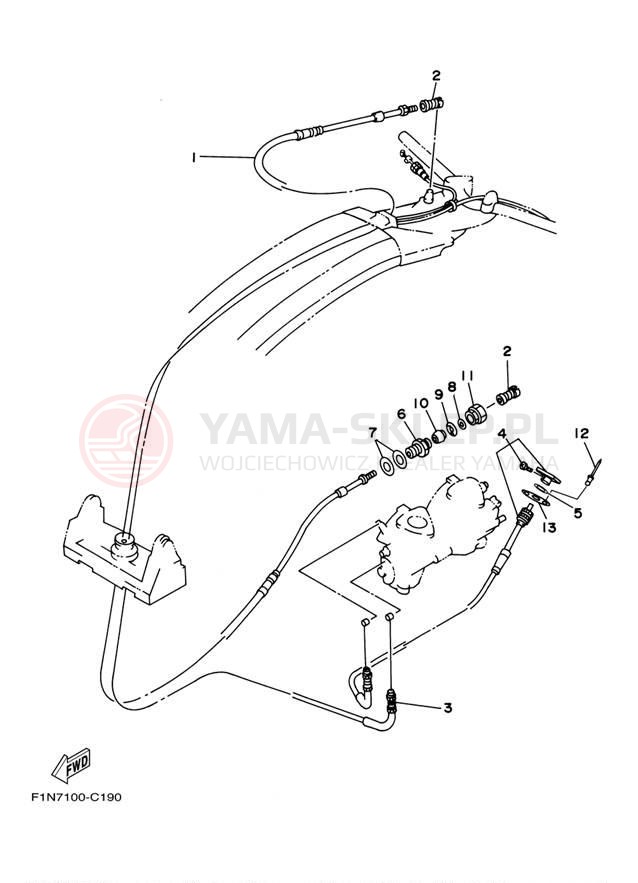 Schemat "Układ chlodzenia" do Yamaha SuperJet SJ700BE