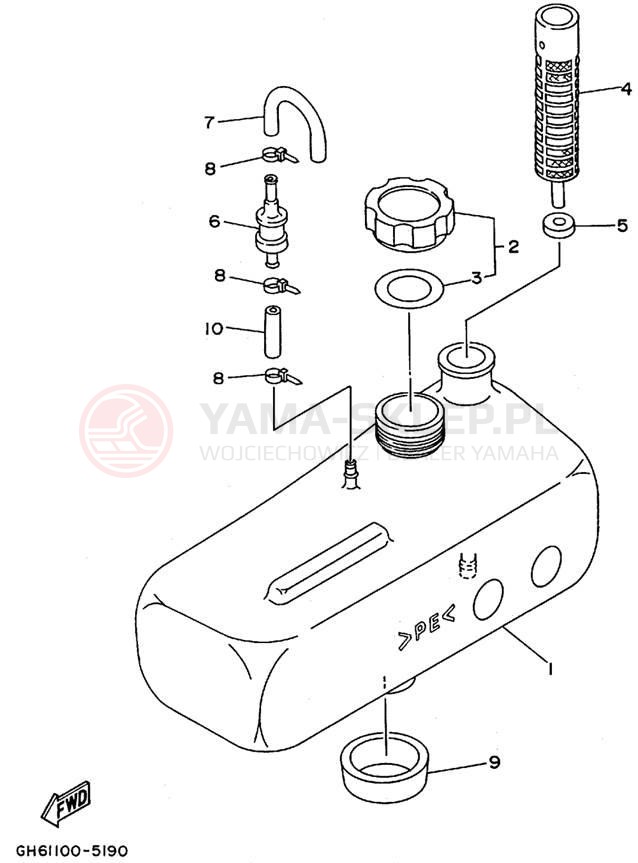 Schemat "Miska olejowa" do Yamaha RA700AT
