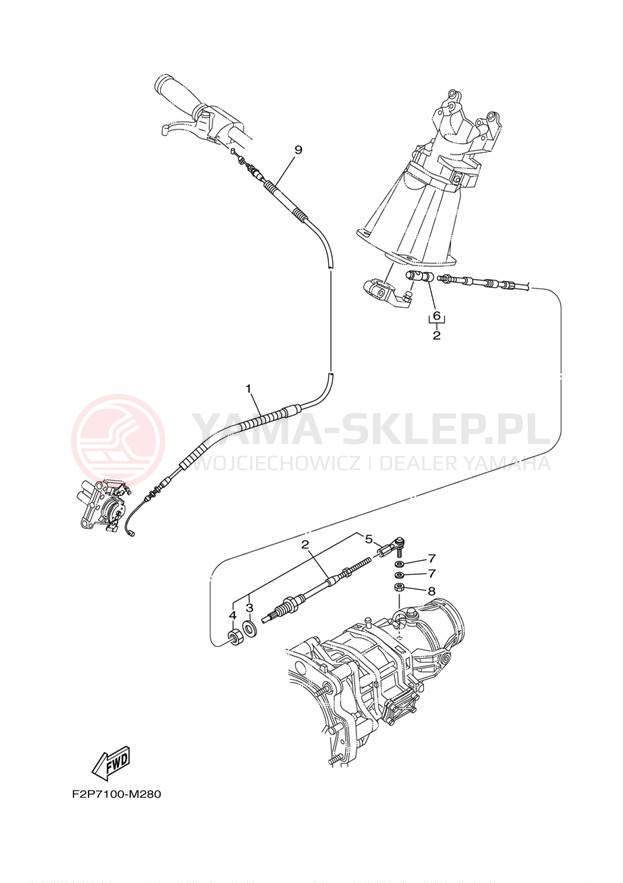 Schemat "Układ chlodzenia" do Yamaha WAVERUNNER VX SPORT VX1100CM