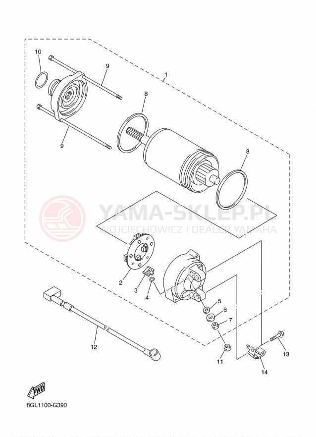 Schemat "rozrusznik" do Yamaha RS VENTURE GT RST90PGTFB