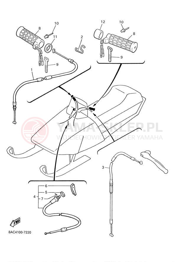 Schemat "Układ chlodzenia" do Yamaha VK540 III VK540EJ