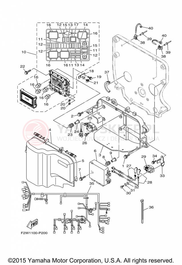 Schemat "układ elektryczny" do Yamaha VXS VX1800-P