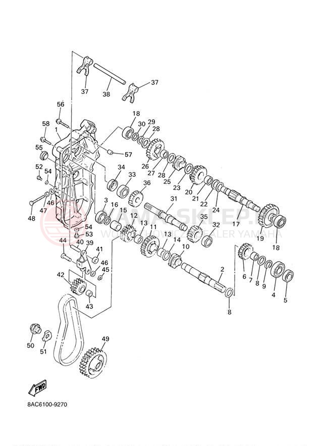 Schemat "Układ napędowy" do Yamaha VK540 III VK540EF