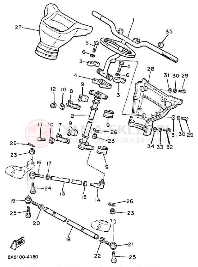 Schemat "Półki zawieszenia" do Yamaha V-MAX VMX540H
