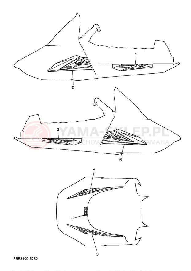 Schemat "naklejki" do Yamaha OVATION LE CS340EA
