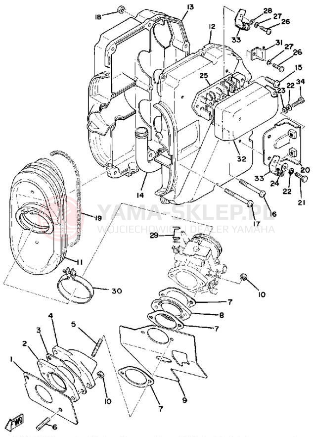 Schemat "Wtrysk paliwa" do Yamaha ET250B
