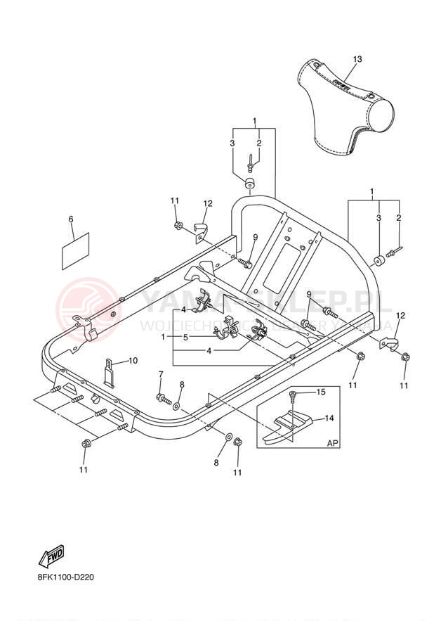 Schemat "STEERING GATE" do Yamaha RS Vector Mountain RS90MK