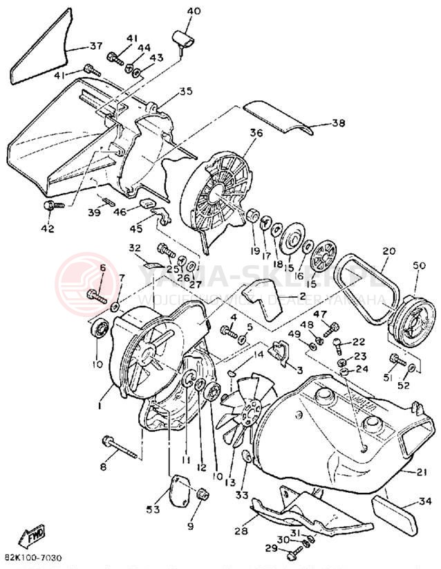 Schemat "Obudowa wentylatora" do Yamaha PHAZER PZ480N