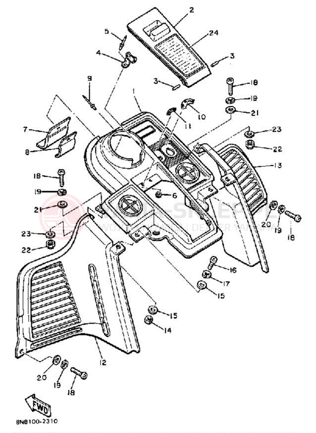Schemat "INSTRUMENT PANEL" do Yamaha SS440 SS440H