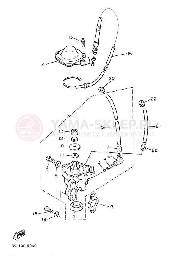 Schemat "Pompa olejowa" do Yamaha OVATION LE CS340EA