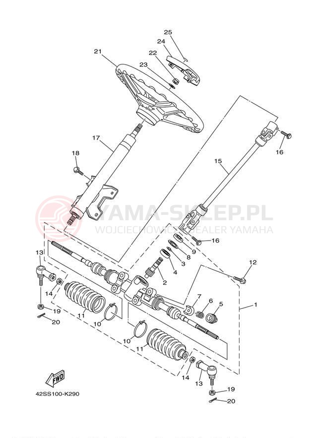 Schemat "Półki zawieszenia" do Yamaha YXR7FDR/YXR7FDGR