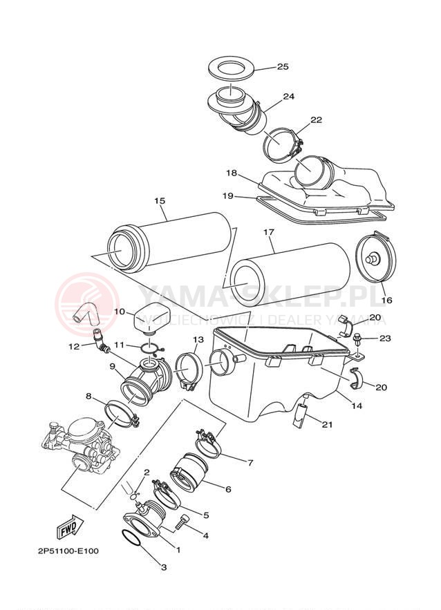 Schemat "Wtrysk paliwa" do Yamaha RHINO 450 4WD YXR45FAVGR