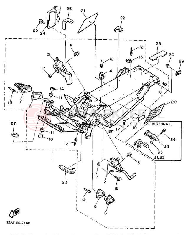 Schemat "rama" do Yamaha CF300M
